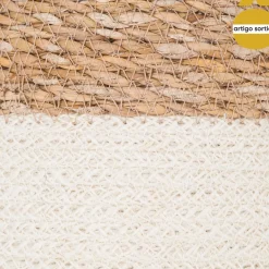 Cesto Seagrass Blanco Natural 21x21
