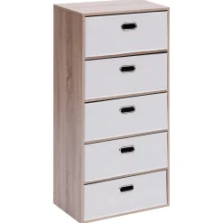 Cómoda con 5 cajones beige 100cm