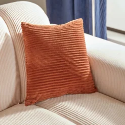 Cojín ARUM rayas marrón 38x38cm