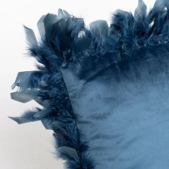 Cojín azul de terciopelo 40x40cm