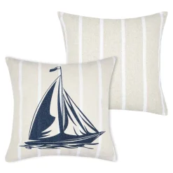 Cojín barco HARBOR beige 50x50cm