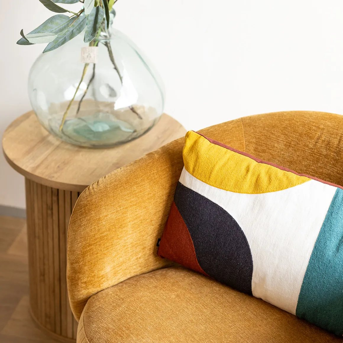 Cojín Bordado Multicolor 30x50Cm