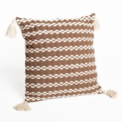 Cojín BRAID marrón 45x45cm
