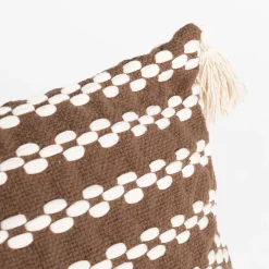 Cojín BRAID marrón 45x45cm