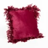 Cojín burdeos de terciopelo 40x40cm