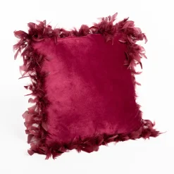 Cojín burdeos de terciopelo 40x40cm