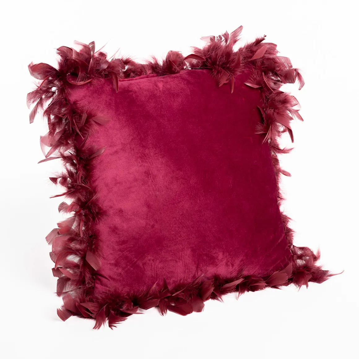 Cojín burdeos de terciopelo 40x40cm