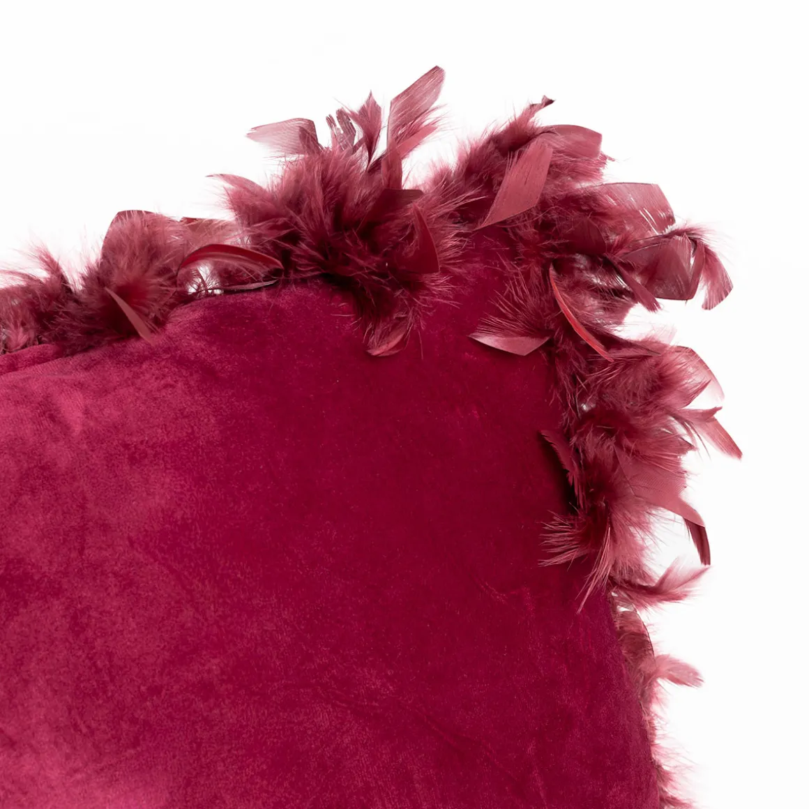 Cojín burdeos de terciopelo 40x40cm