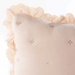 Cojín crudo AMALFI con encaje 45x60cm