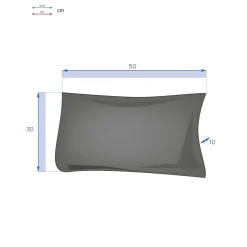 Cojín de exterior KORAI azul canard