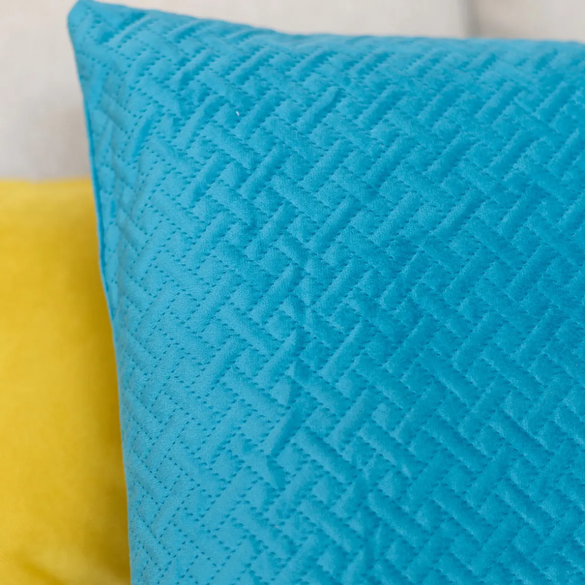 Cojín Dolce De Terciopelo Azul 38x58Cm