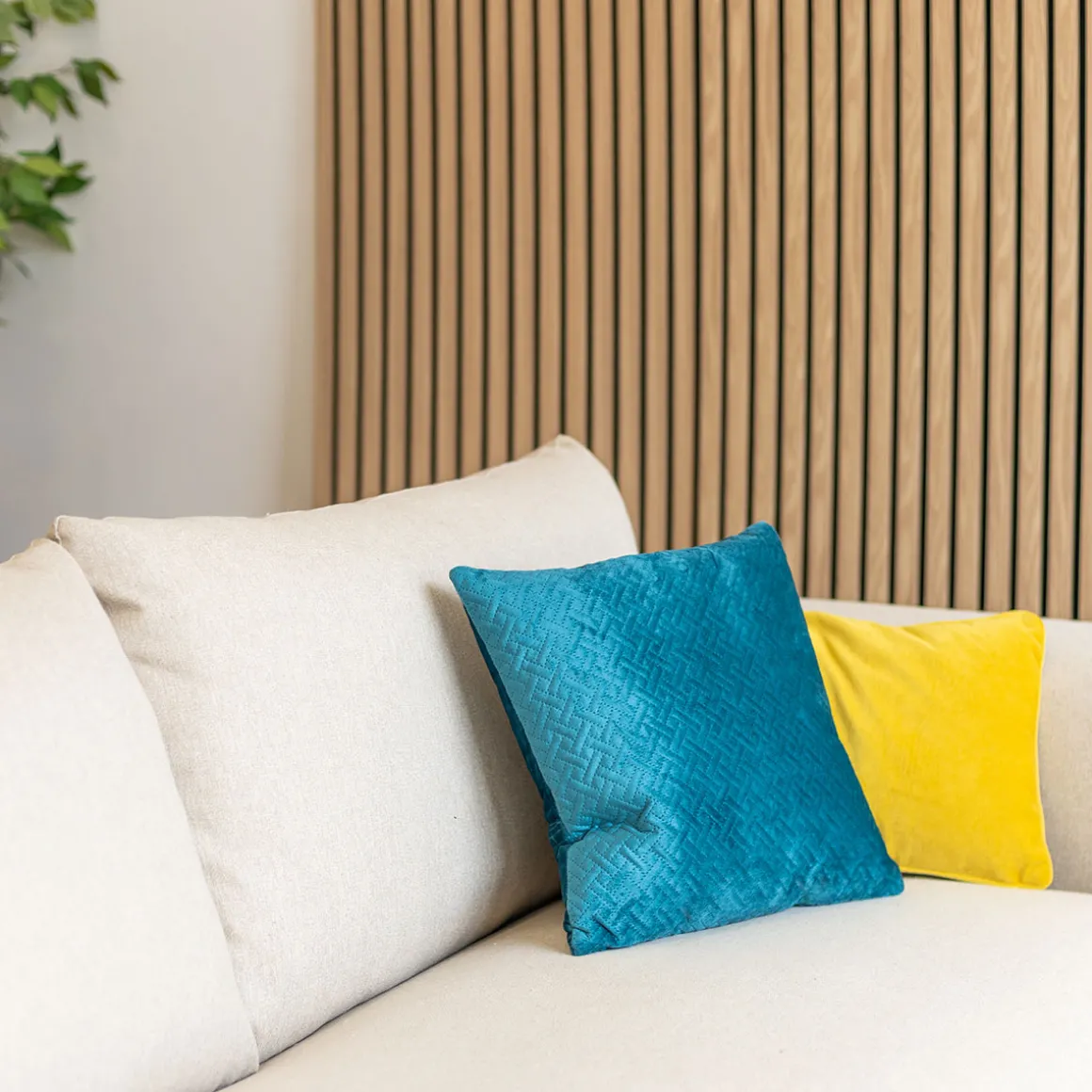 Cojín Dolce Vita Terciopelo Azul 40x40Cm