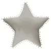Cojín Estrella Gris C/Pompones 50x4x50Cm