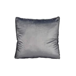 Cojín Gris Oscuro Con Piel 60x60cm