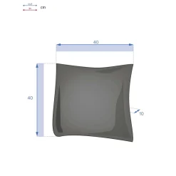 Cojín KORAI de exterior azul canard