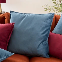 Cojín LILOU de tela azul oscuro