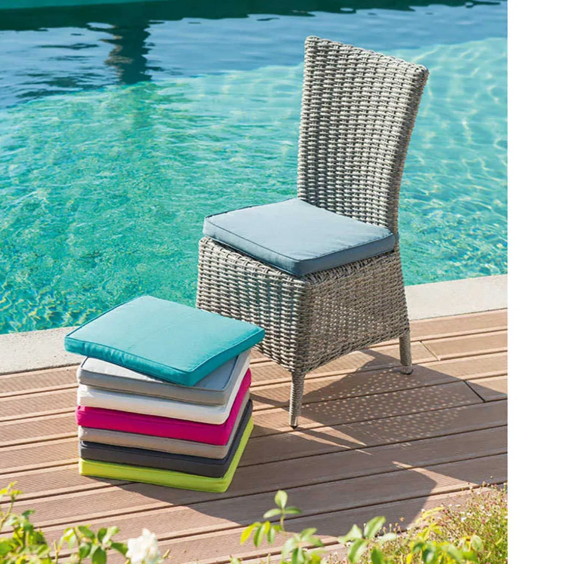 Cojín para silla exterior KORAI bordeaux