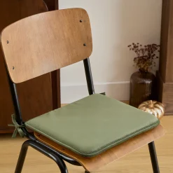 Cojín para silla LILOU verde caqui