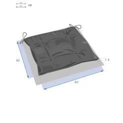 Cojín p/silla exterior KORAI 4 puntos terracota