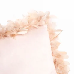 Cojín rosa claro de terciopelo 40x40cm