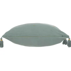 Cojín Winter Light Gaze Verde Con Cruces