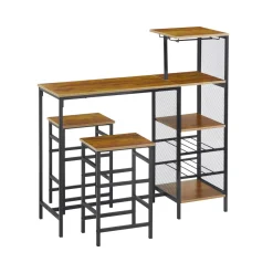 Cojunto de bar DAHLIA mesa y 2 taburetes