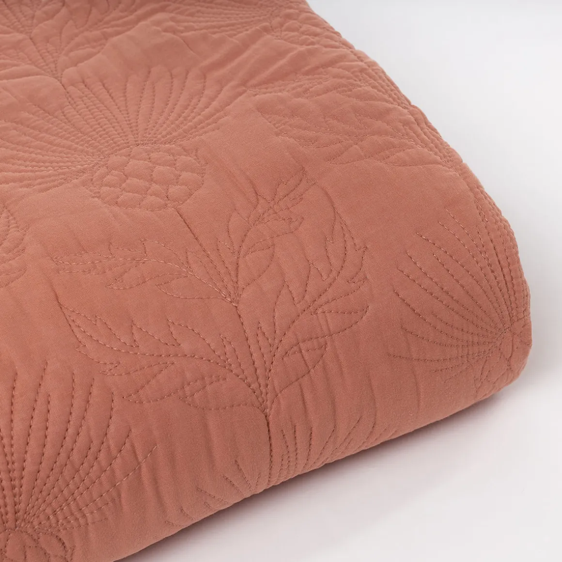 Colcha salmón FLOWER 220x240cm