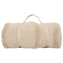 Colcha Slub Con Tuft Beige 240x260cm