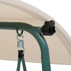 Columpio de acero beige y verde