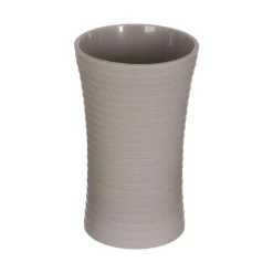 Conjunto De 3 Accesorios Baño Rayas Gris Pardo