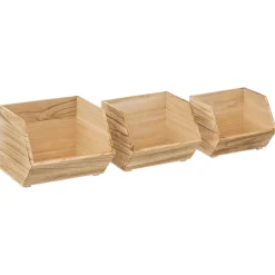 Conjunto de 3 cajas de organización de madera