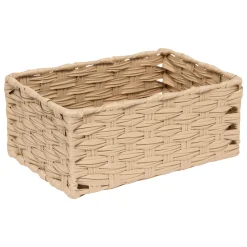 Conjunto de 3 cestas altas TRESSE beige