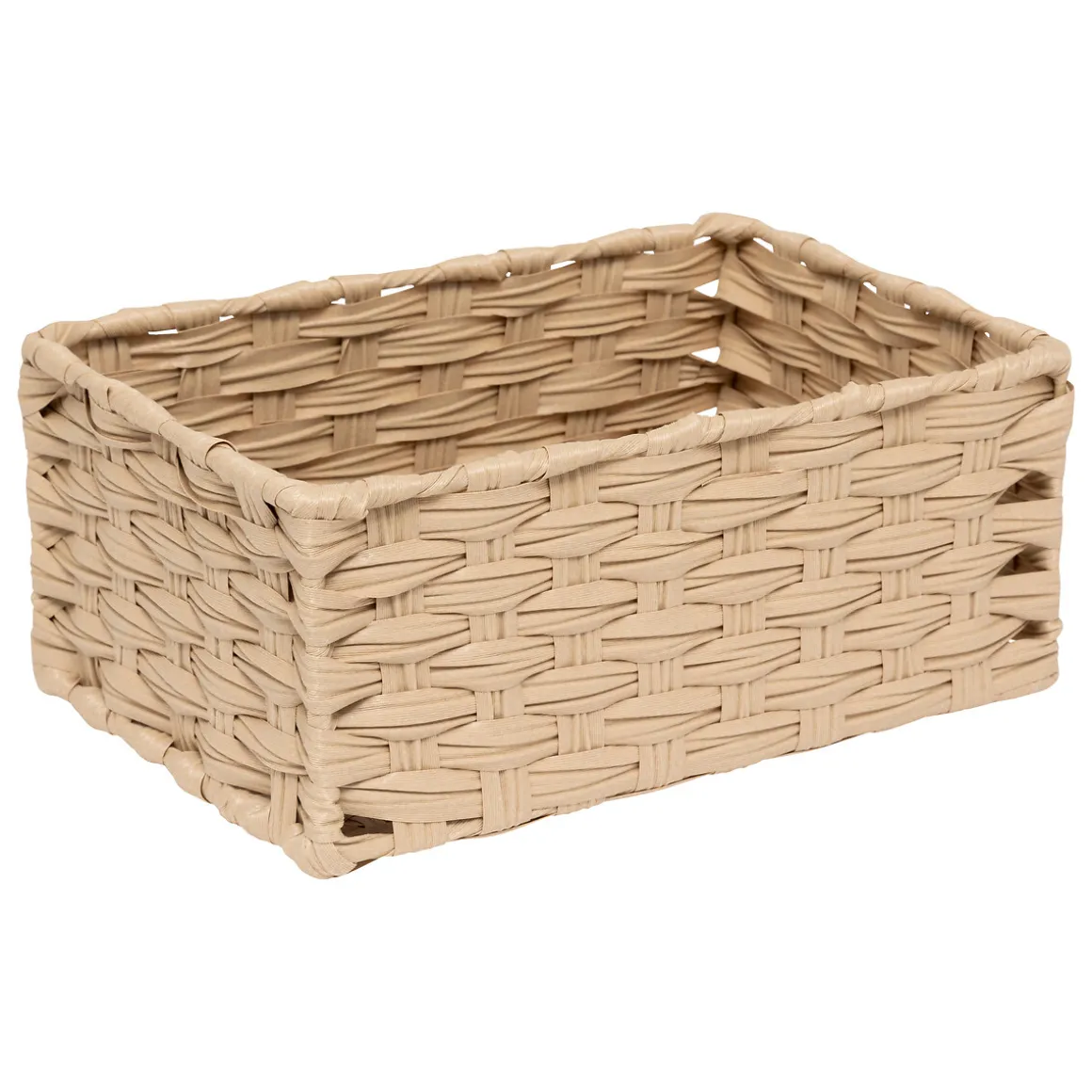 Conjunto de 3 cestas altas TRESSE beige