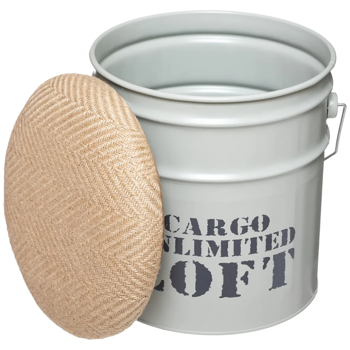 Conjunto de 2 puf ALFRED de metal y mdf 27/32cm