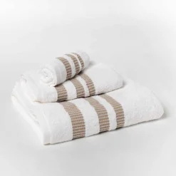 Conjunto de 3 toallas de baño CHLOÉ blanco
