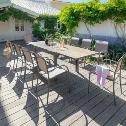 Conjunto de mesa 10 lugares y 6 sillas PIAZZA