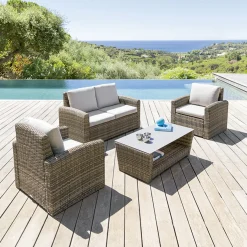 Conjunto POLYNESIA NATURAE de ratán sintético