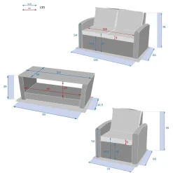 Conjunto POLYNESIA NATURAE de ratán sintético