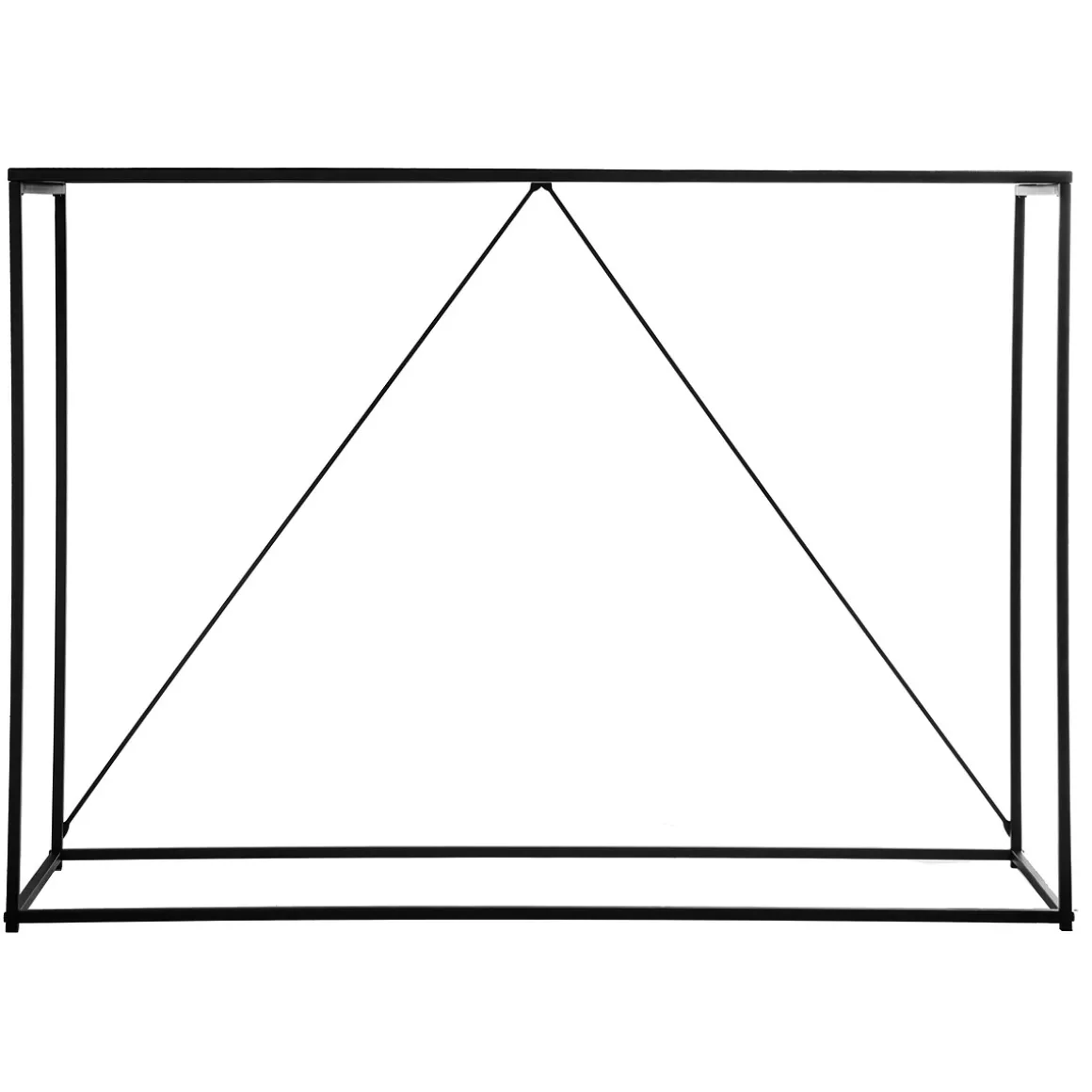 Consola Gota De Metal Negra 120x40x85Cm