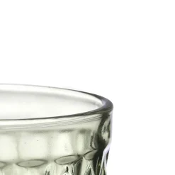 Copa De Agua Diamante Verde De Vidrio 340ml
