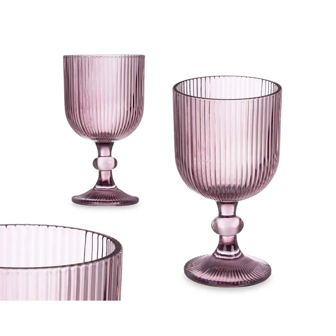 Copa De Agua Rayas Rosa 37Cl