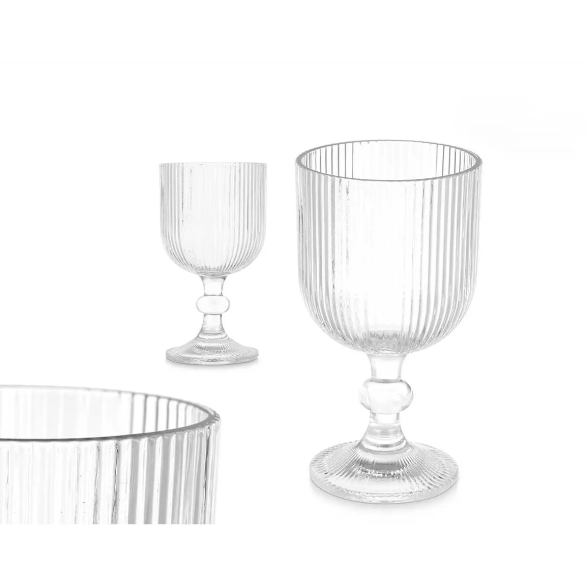 Copa De Agua Rayas Transparente 37Cl