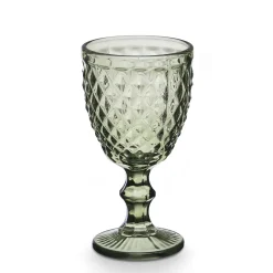 Copa De Vino Diamante De Vidro Verde 250ml