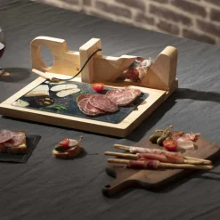 Cortadora Charcutería Con Tabla Madera