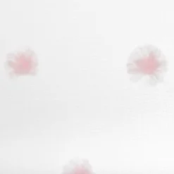 Cortina Blanca C/Pompones Rosa 140x240Cm