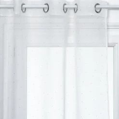 Cortina Blanca De Lunares 140x240Cm