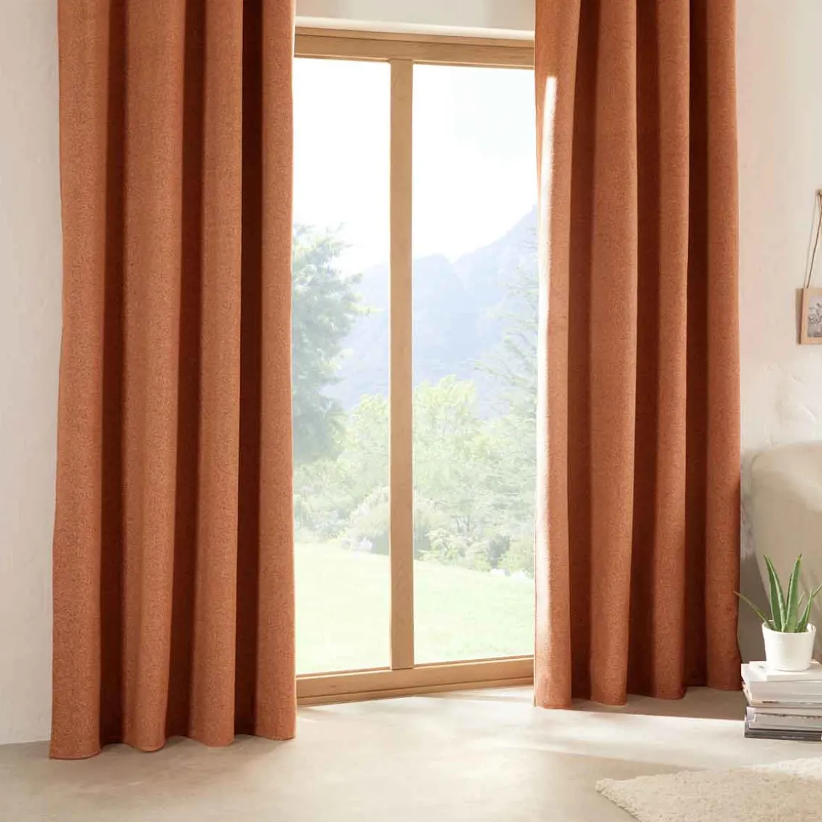 Cortina Bouclette Terracota 140x260cm