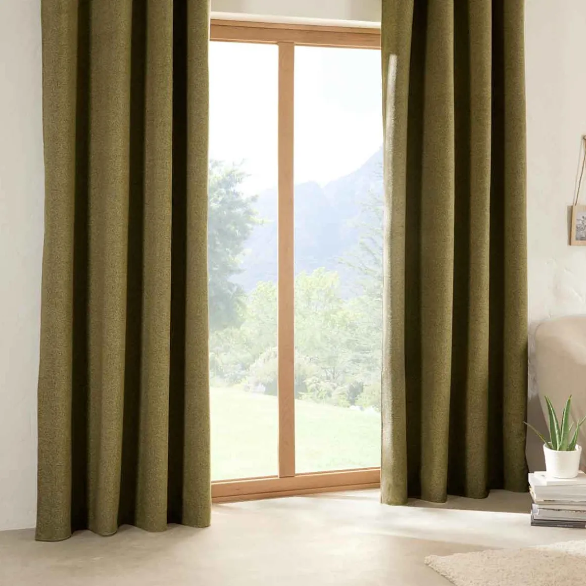 Cortina Bouclette Verde 140x260cm
