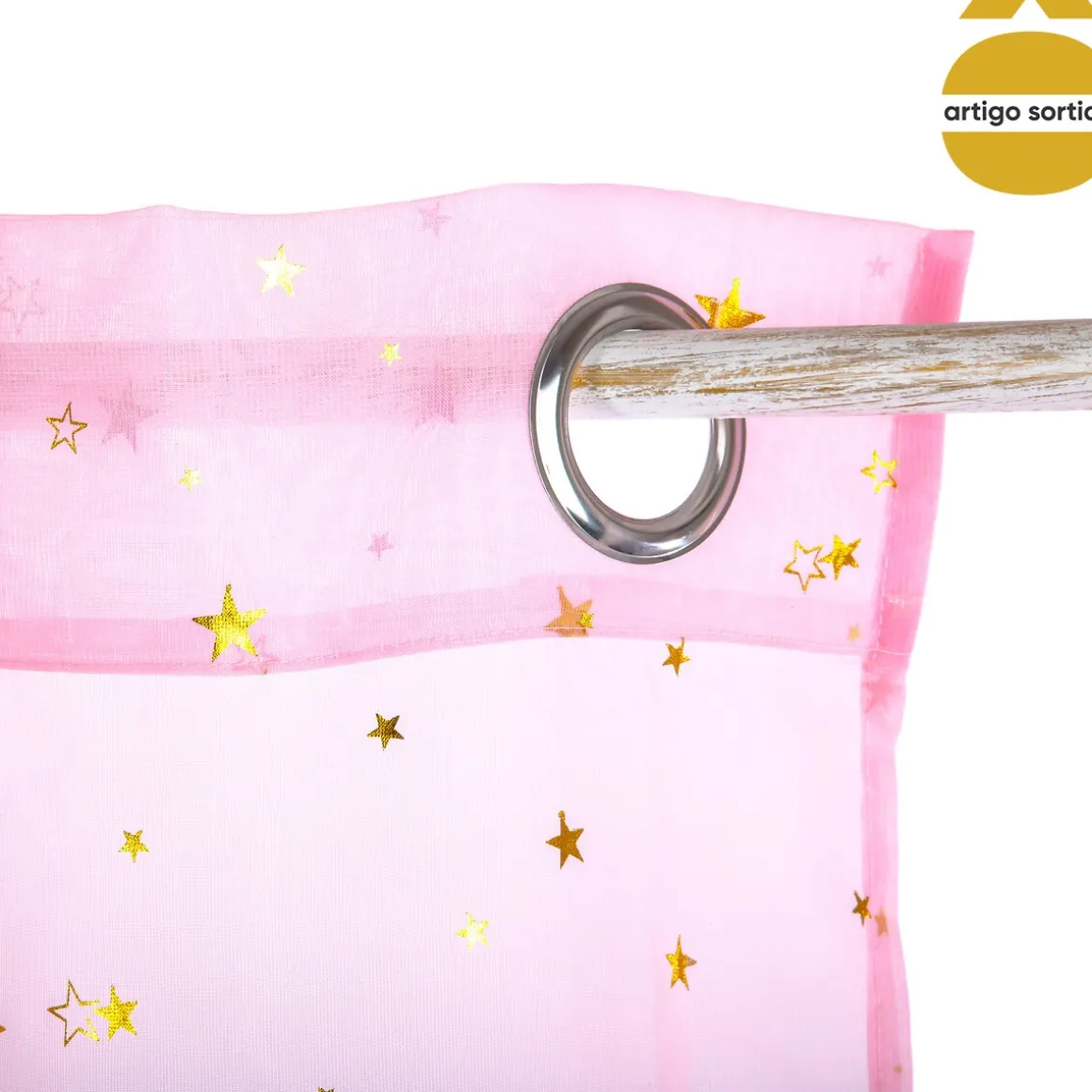 Cortina C/Estrellas Doradas 140x250Cm