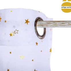 Cortina C/Estrellas Doradas 140x250Cm